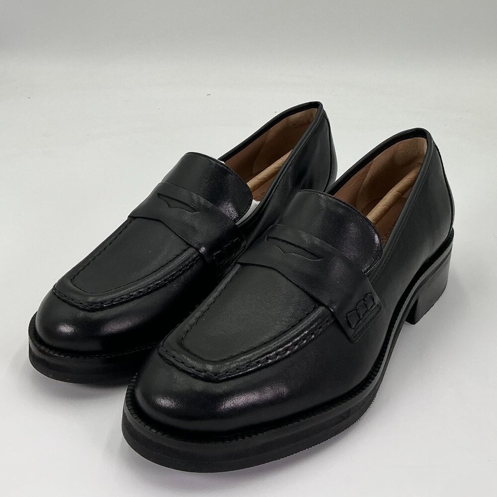 Bernardo Black Leather Loafers